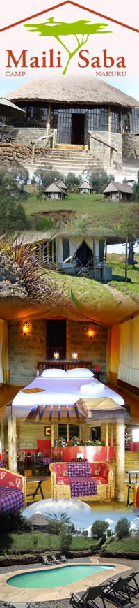 Safari Hotels in Nakuru ,Maili Saba Camp